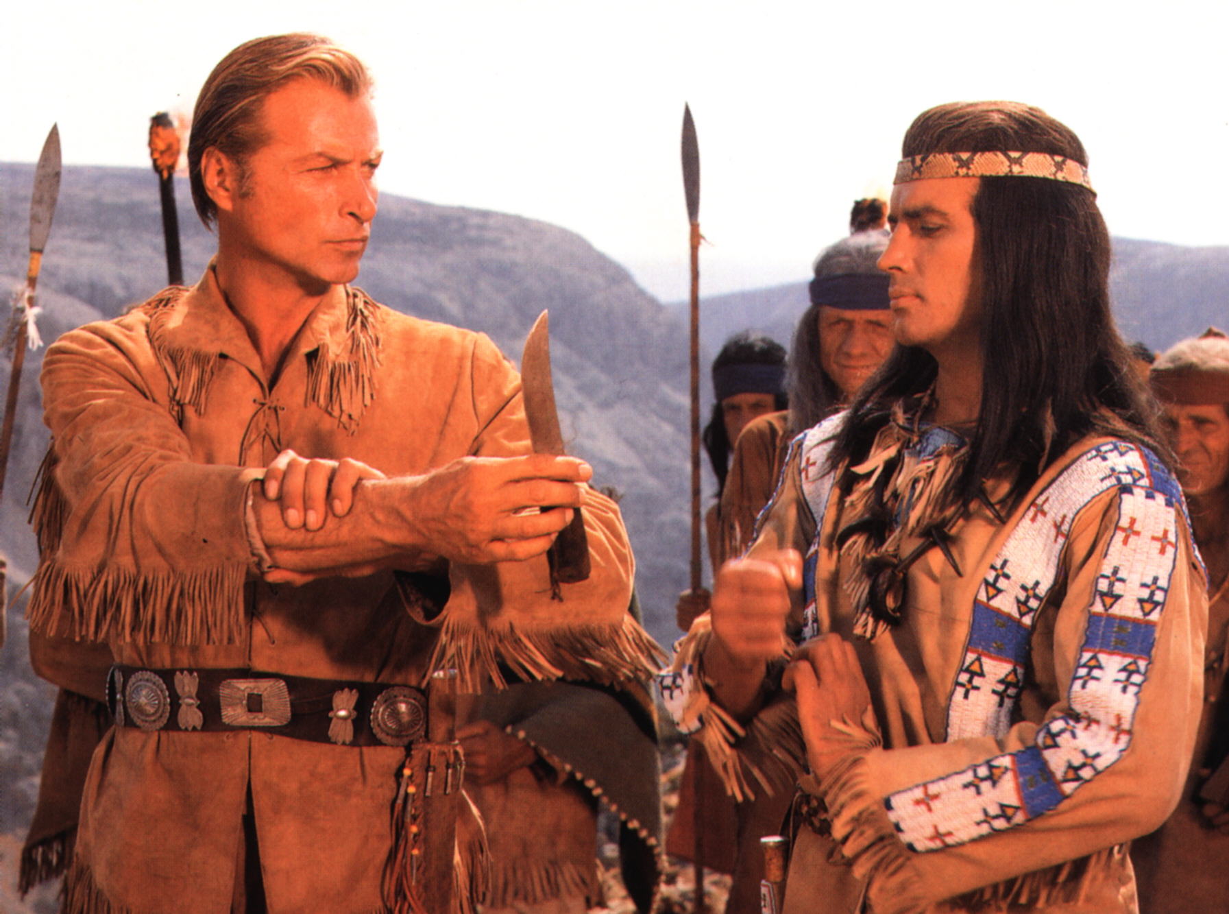 Szene aus Winnetou I: Blutsbrüderschaft